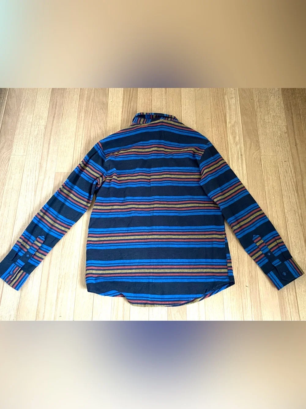Old Navy Boys Striped Multicolor Flannel Button-Up Shirt Size XL (14-16)